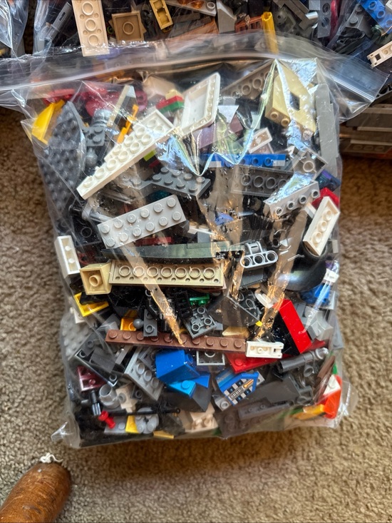 Mixed  Bricks and Parts Bulk Lot - Multi Color 10 pounds